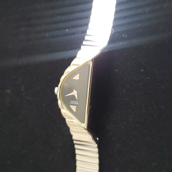 Seiko | Accessories | Vintage Seiko Rivoli Watch Women Half Moon Silver ...